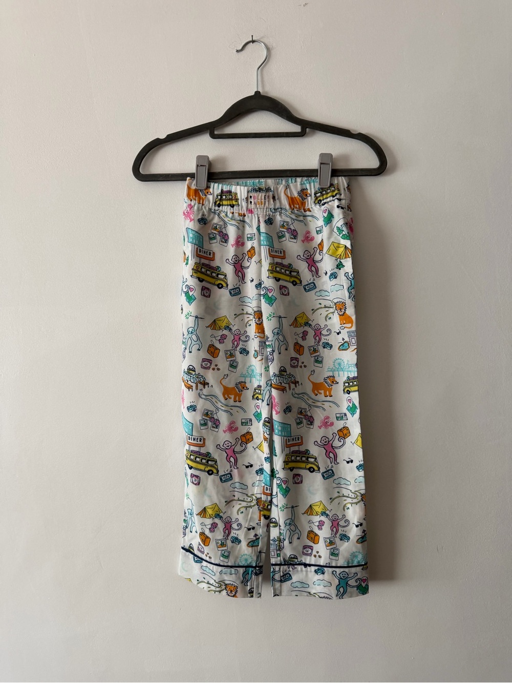 Roller Rabbit X Target White Pajama Pants Multicolor Playful Print NWT XS 4/5